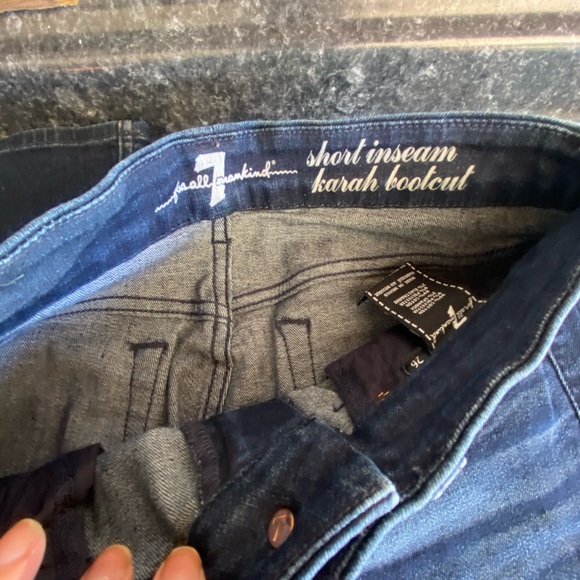 7 For All Mankind Karah Bootcut Short Inseam Jeans - Picture 7 of 12